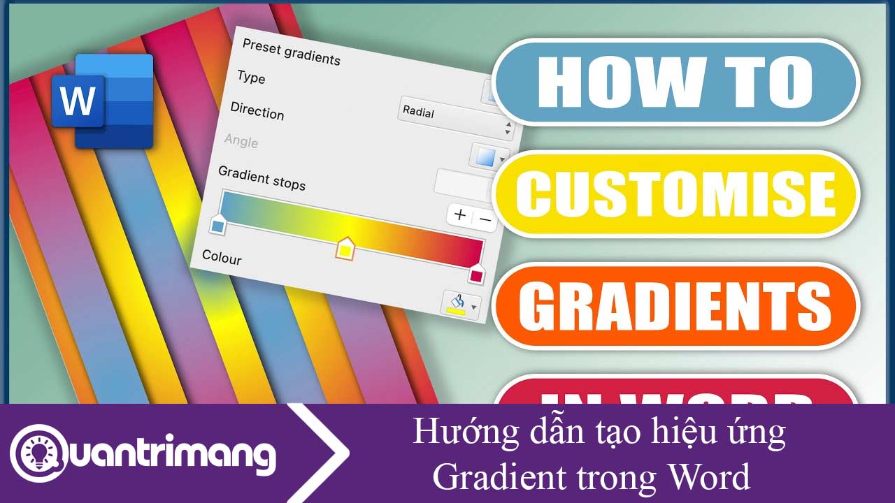 Hướng dẫn tạo hiệu ứng Gradient trong Word