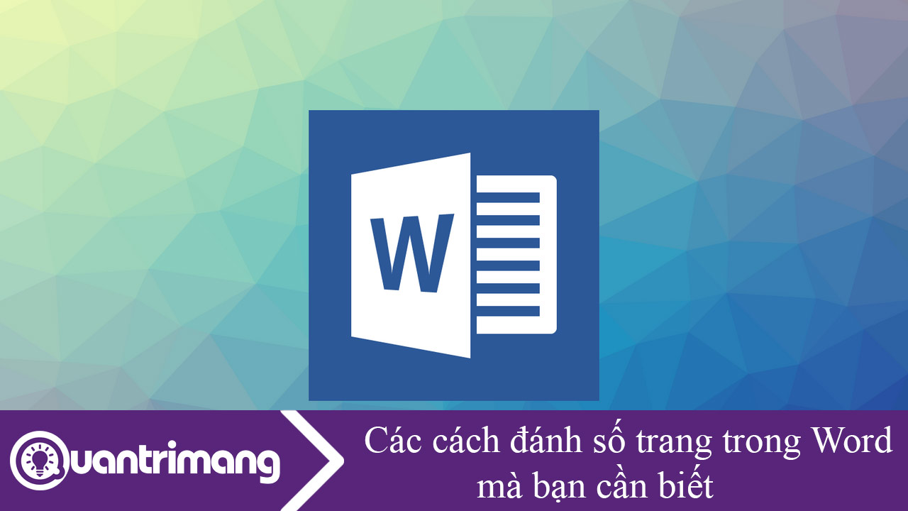 Hướng dẫn các kiểu đánh số trang trong Word