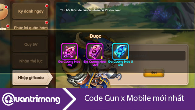 Code Gun x Mobile mới nhất và cách nhập code