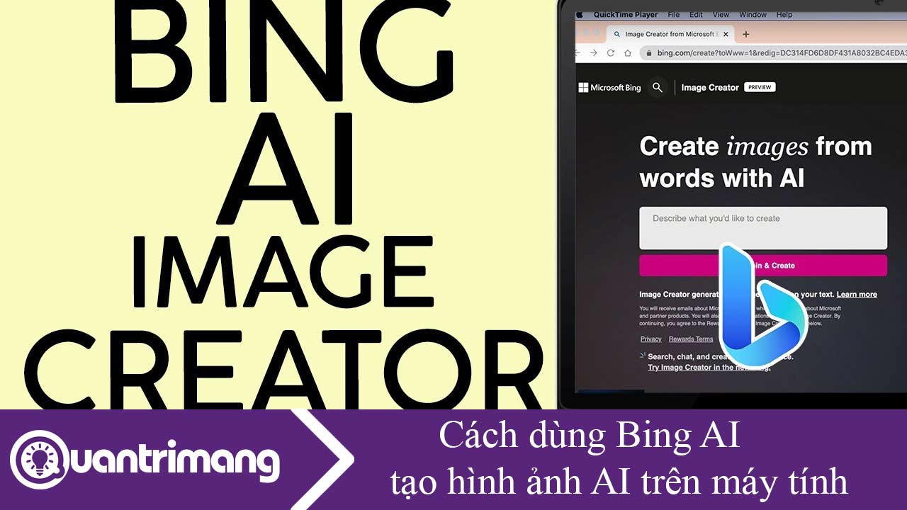 Cách dùng Bing AI tạo hình ảnh AI trên máy tính