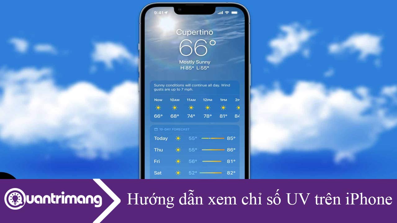 Hướng dẫn xem chỉ số UV trên iPhone