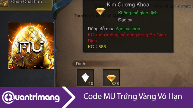 Code MU Trứng vàng vô hạn mới nhất