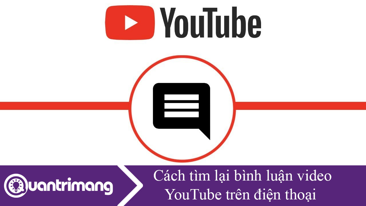 Cách tìm lại bình luận trên YouTube 