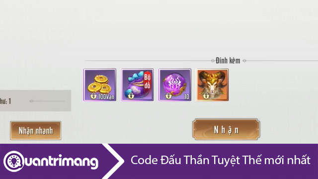 Code Đấu Thần Tuyệt Thế mới nhất