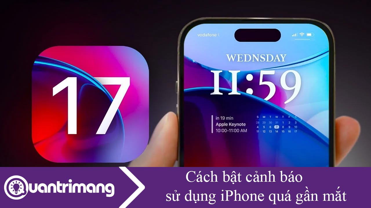 Cách bật cảnh báo sử dụng iPhone quá gần mắt