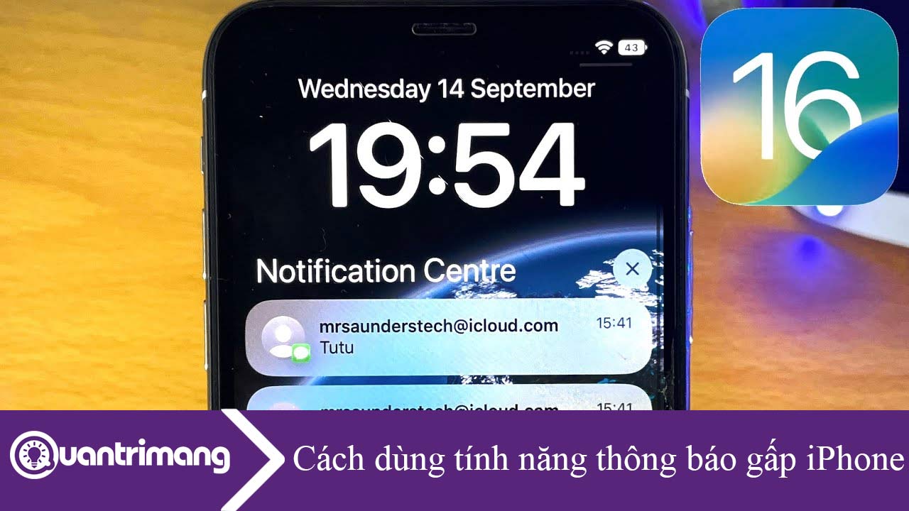 Cách sử dụng tính năng thông báo gấp trên iPhone
