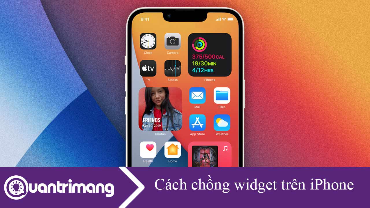 Cách chồng widget trên iPhone làm gọn màn hình