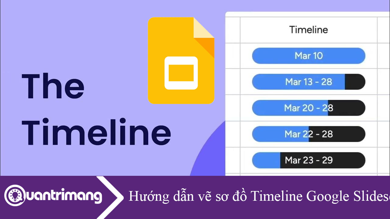 Hướng dẫn vẽ sơ đồ Timeline trên Google Slides