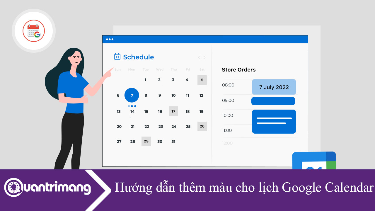 Hướng dẫn thêm màu cho lịch trên Google Calendar