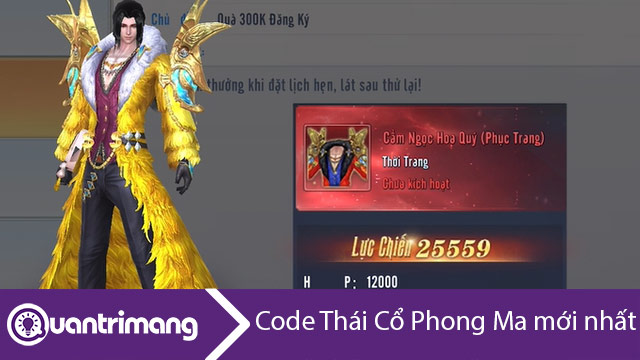 Code Thái Cổ Phong Ma mới nhất, chính xác nhất