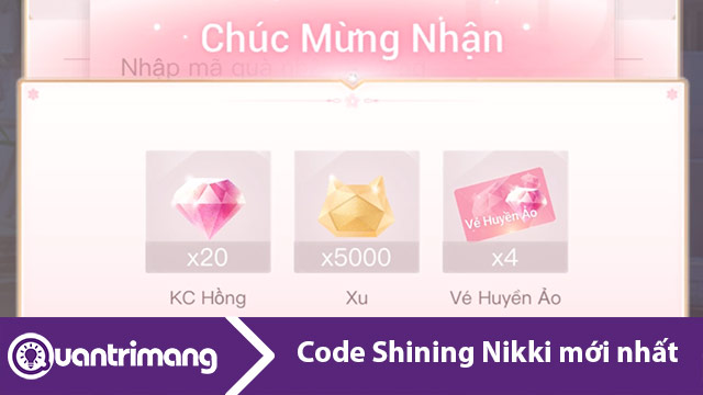 Code Shining Nikki mới nhất, đổi quà giftcode Shining Nikki