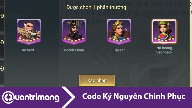 Code Kỷ nguyên chinh phục, Code Era of Conquest mới nhất