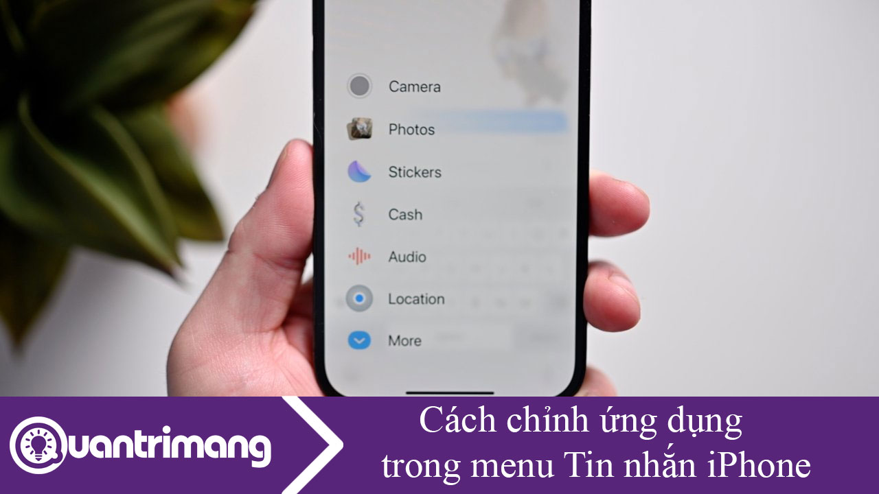 Cách chỉnh ứng dụng trong menu Tin nhắn iPhone