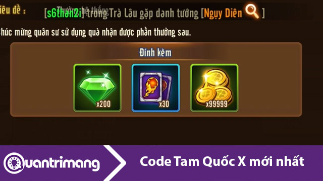 Code Tam Quốc X mới nhất và cách nhập code