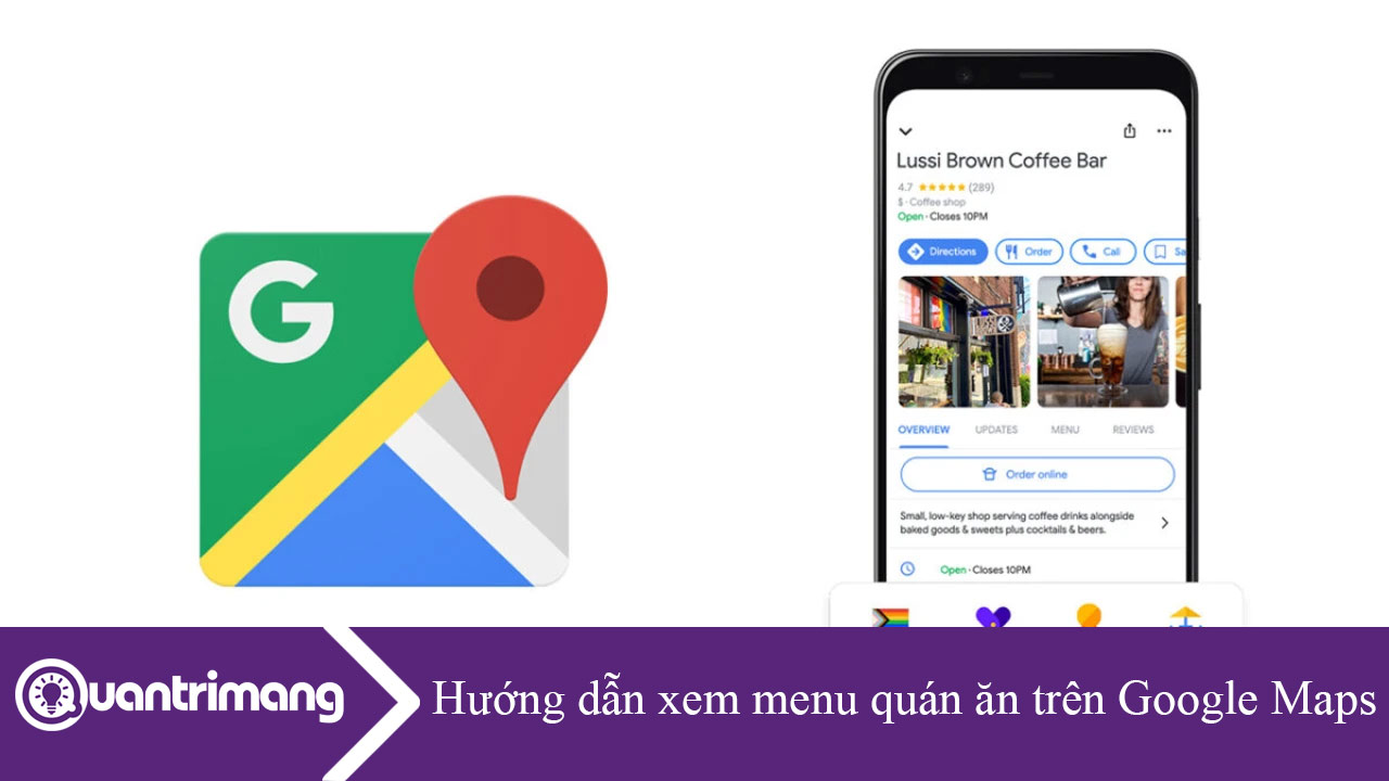 Hướng dẫn xem menu quán ăn trên Google Maps