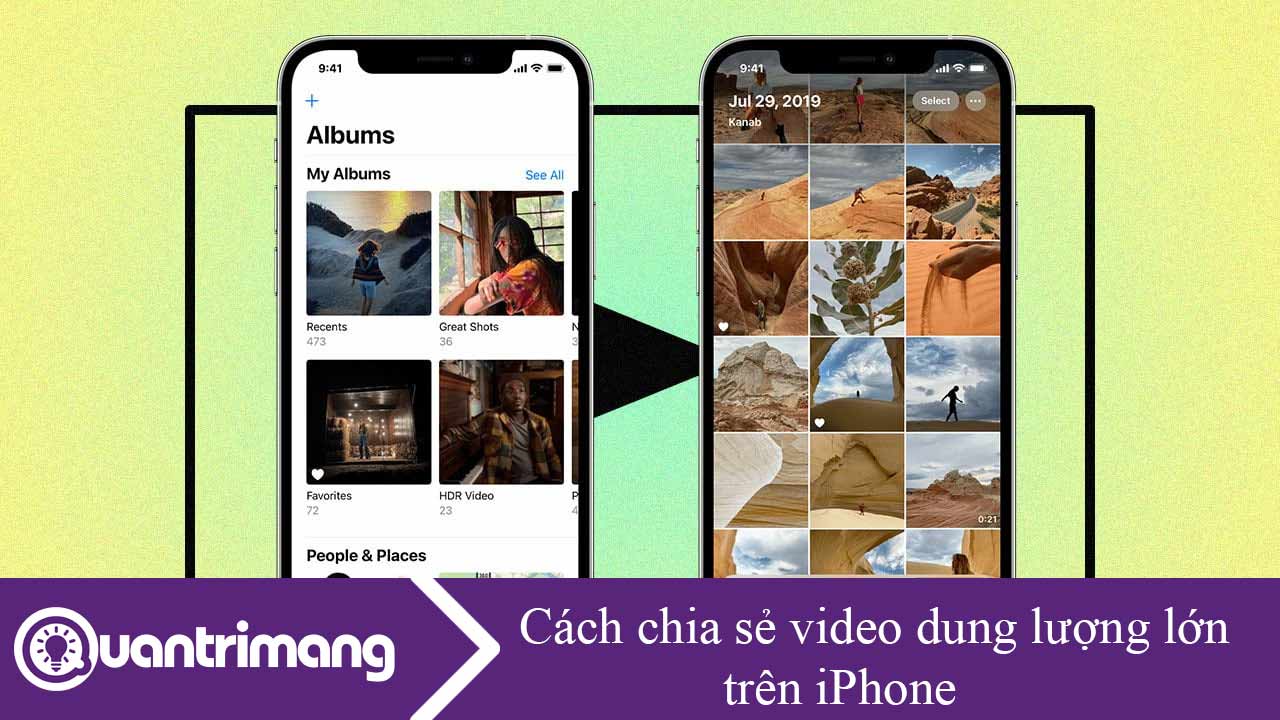 Cách chia sẻ video dung lượng lớn trên iPhone