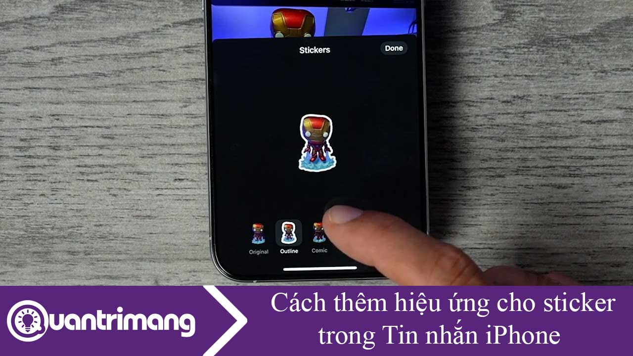 Cách thêm hiệu ứng sticker trong Tin nhắn iPhone