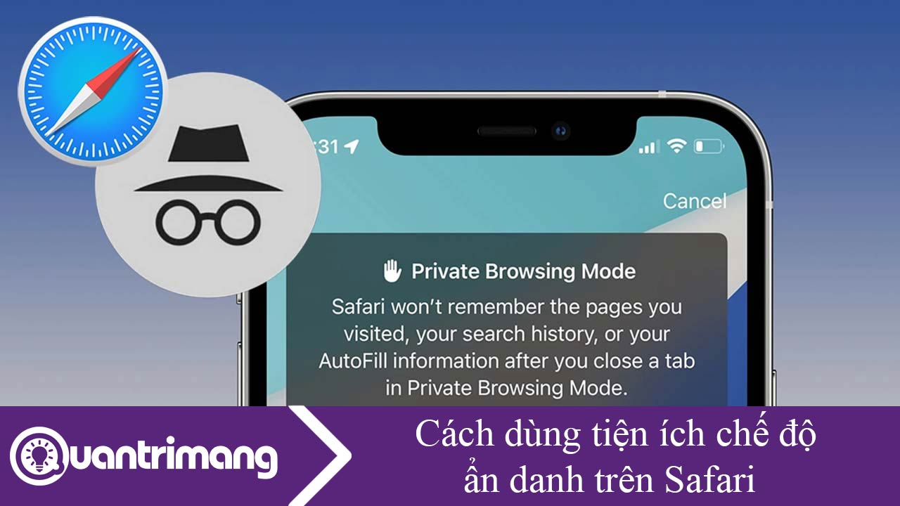 Cách dùng tiện ích chế độ ẩn danh trên Safari