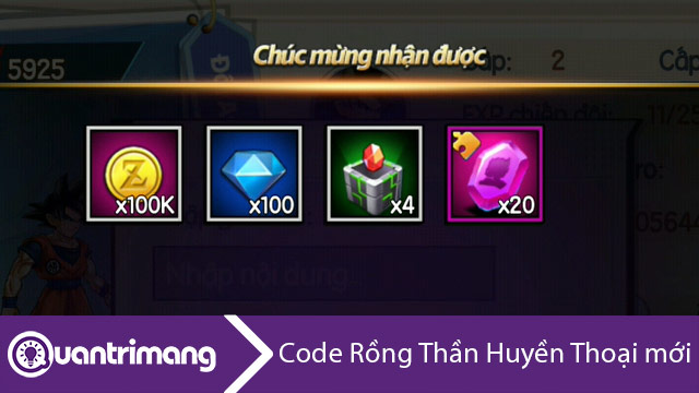 Code Siêu Rồng Thần Huyền Thoại và cách nhập code