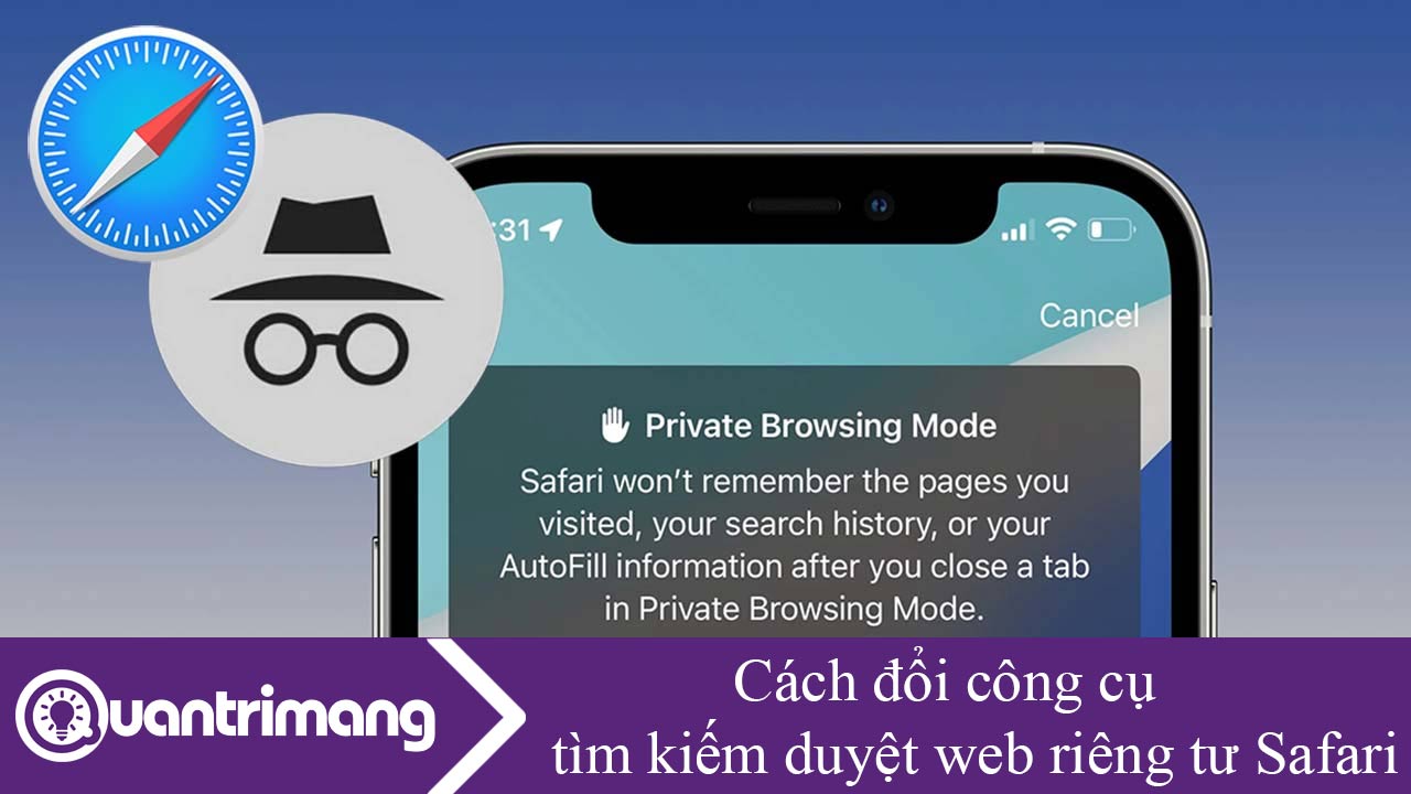 Cách đổi công cụ tìm kiếm duyệt web riêng tư Safari