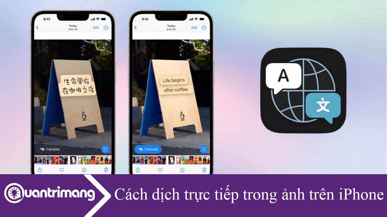 Cách dịch trực tiếp trong ảnh trên iPhone