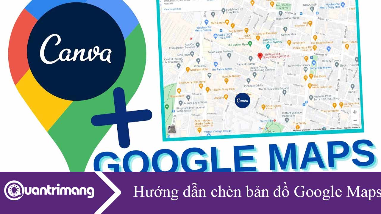 Hướng dẫn chèn bản đồ Google Maps vào Canva