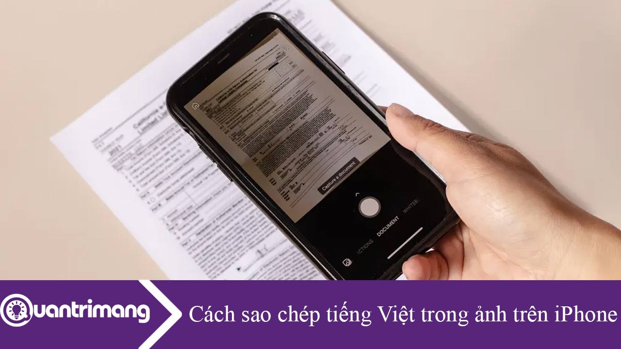 Cách sao chép chữ tiếng Việt trong ảnh trên iPhone