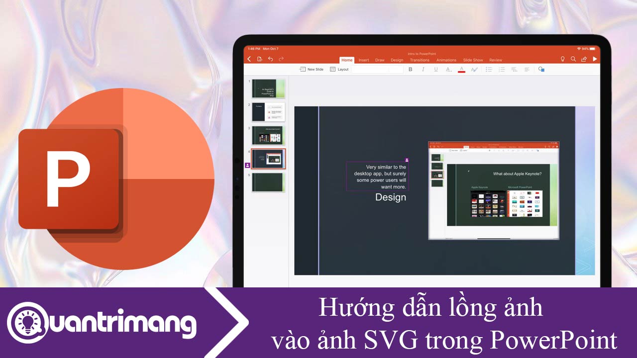 Hướng dẫn lồng ảnh nền vào ảnh SVG trong PowerPoint