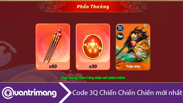 Code 3Q Chiến Chiến Chiến mới nhất và cách nhập code