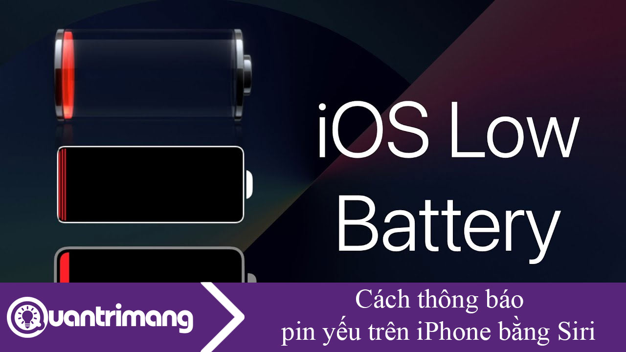 Cách thông báo pin yếu trên iPhone bằng Siri