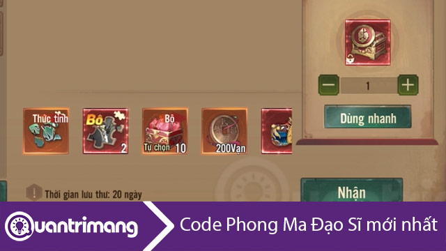 Code Phong Ma Đạo Sĩ mới nhất và cách nhập code