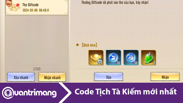 Code Tịch Tà Kiếm mới nhất, nhận full KNB, VIP
