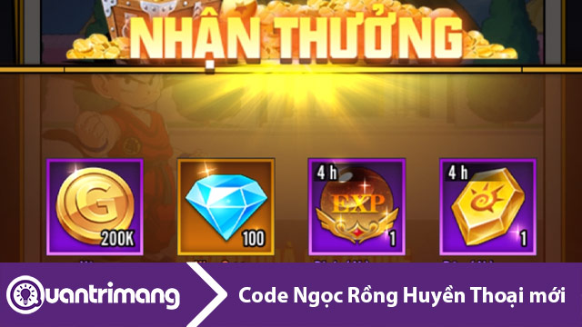 Code Ngọc Rồng Huyền Thoại mới nhất nhận kim cương, mảnh nhân vật