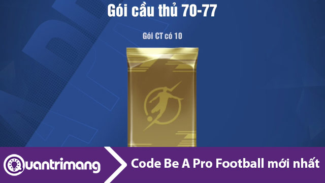 Code Be A Pro Football mới nhất và cách nhập code
