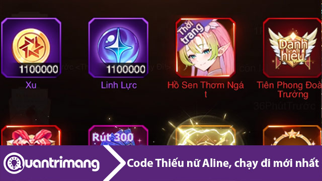 Code Thiếu Nữ Aline Chạy Đi mới nhất và hướng dẫn nhập code đổi thưởng