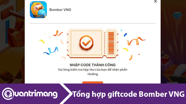 List code Bomber VNG mới nhất và cách nhập code