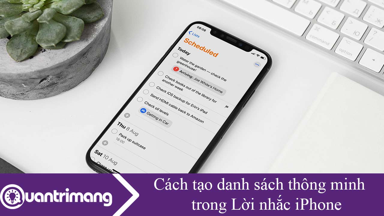 Cách tạo danh sách thông minh trong Lời nhắc iPhone