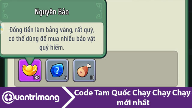Code Tam Quốc Chạy Chạy Chạy mới nhất
