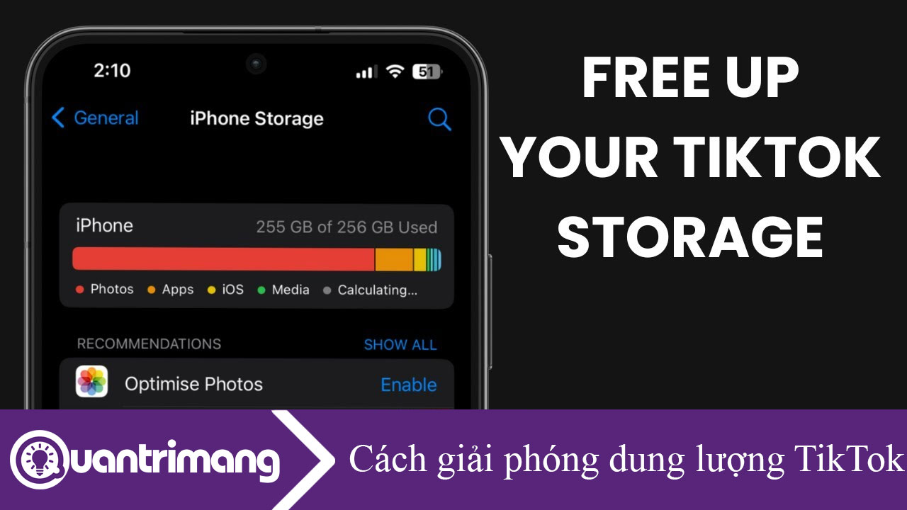 Hướng dẫn giải phóng dung lượng TikTok
