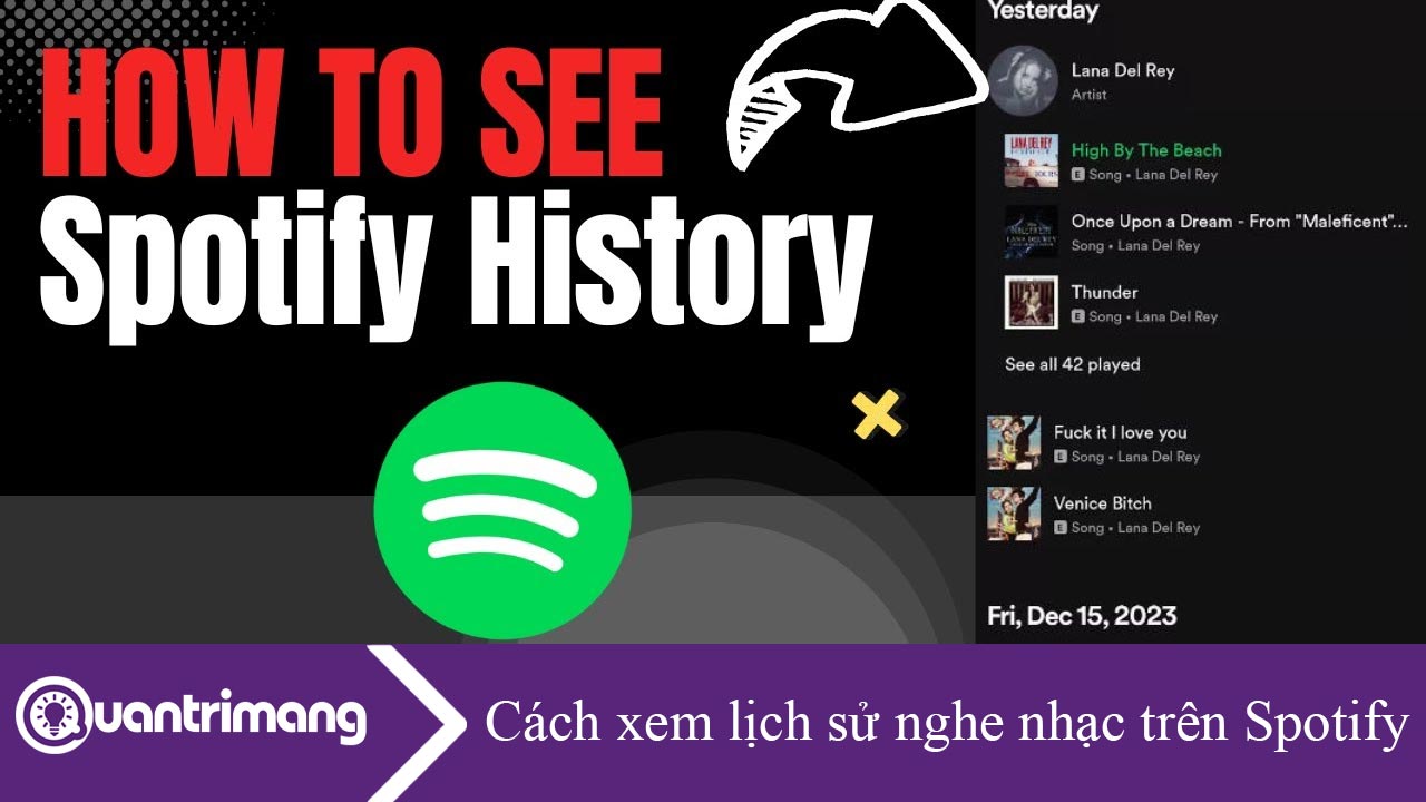 Cách xem lịch sử nghe nhạc trên Spotify