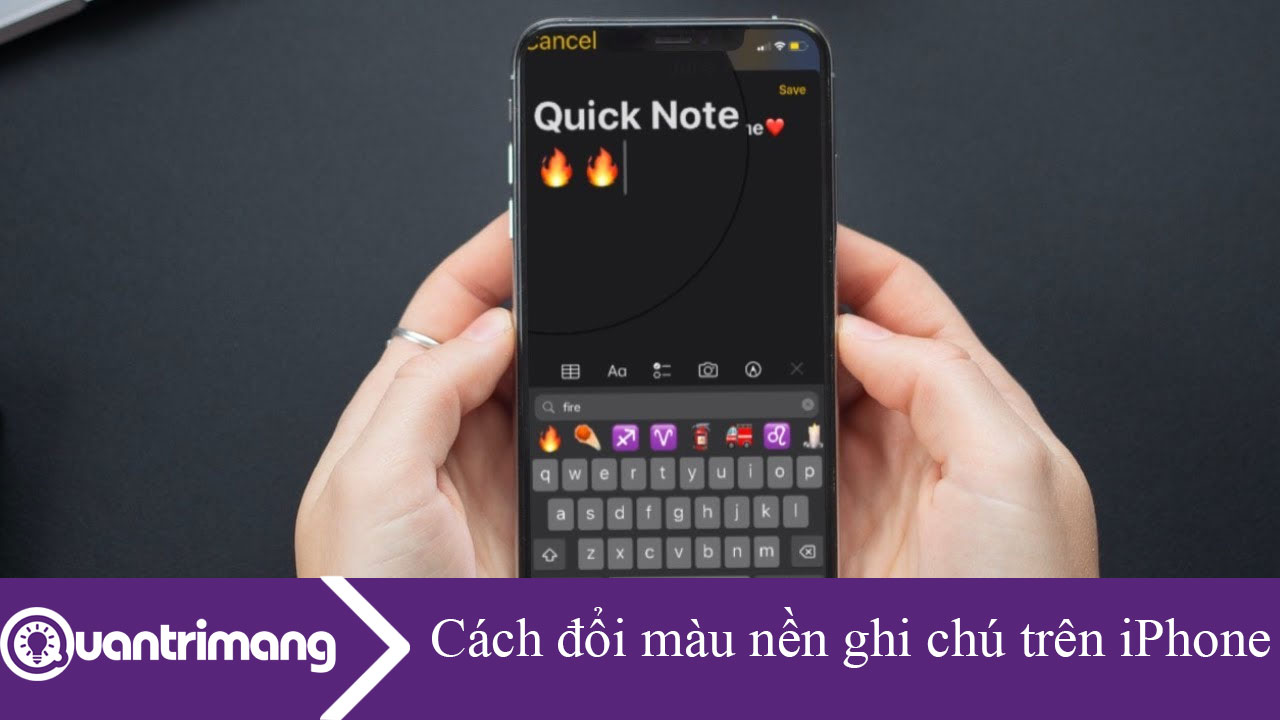 Cách đổi màu nền ghi chú trên iPhone