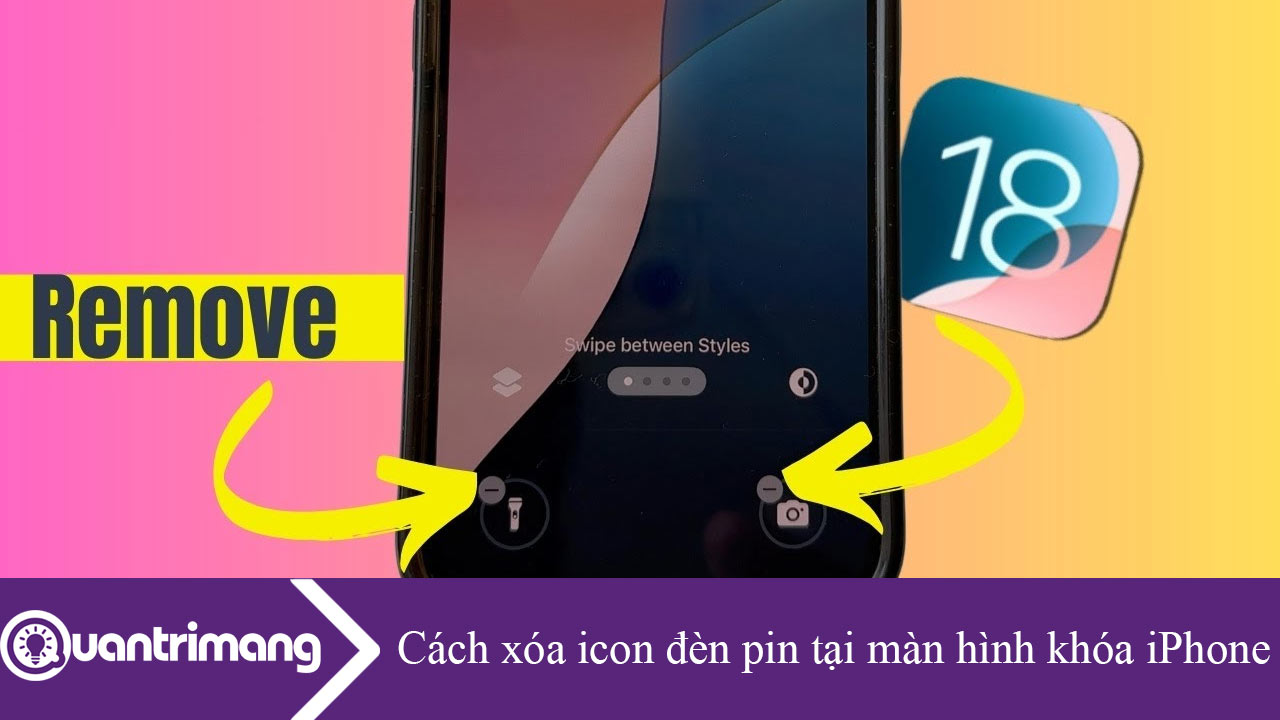 Cách xóa icon đèn pin tại màn hình khóa iPhone