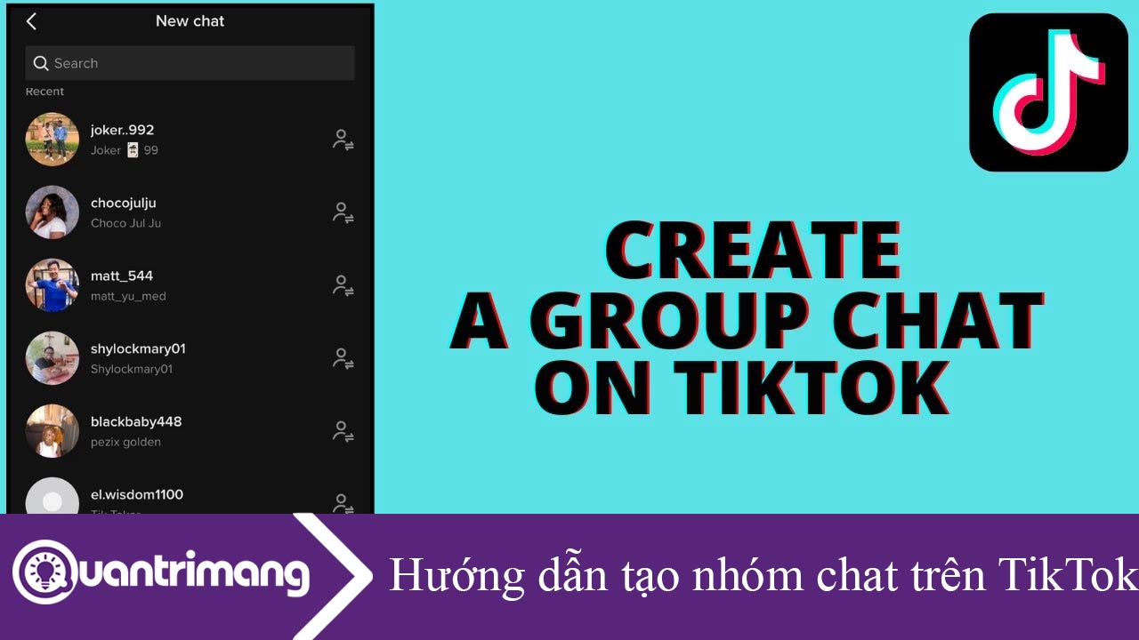 Hướng dẫn tạo nhóm chat trên TikTok