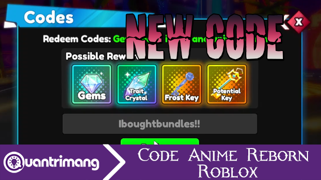 Code Anime Reborn mới nhất và cách đổi code