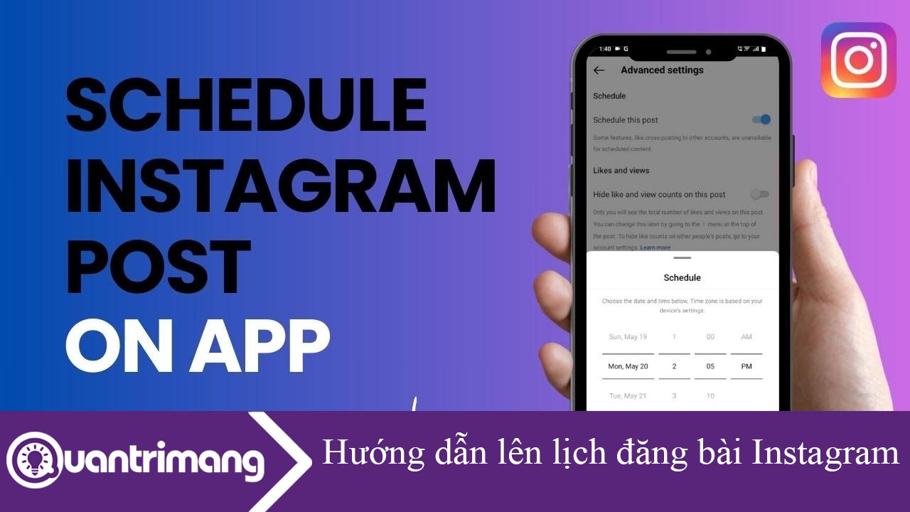 Hướng dẫn lên lịch đăng bài Instagram