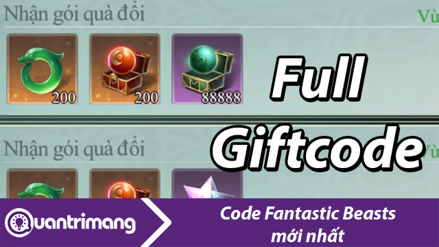 Code Fantastic Beasts mới nhất