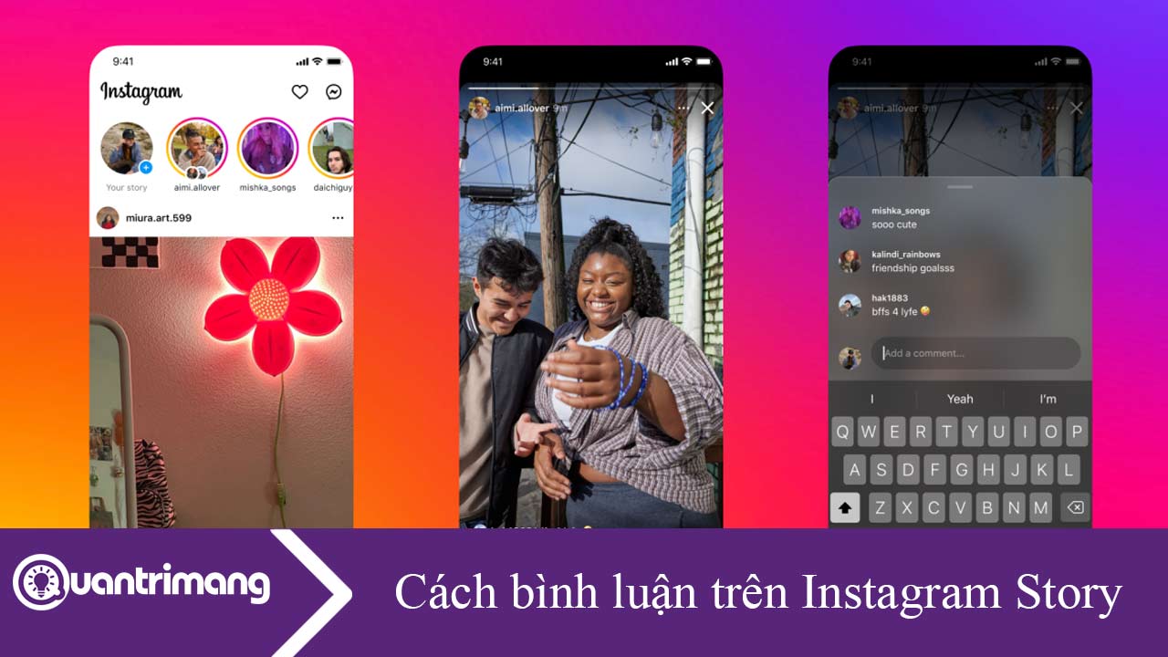 Cách bình luận trên Instagram Story