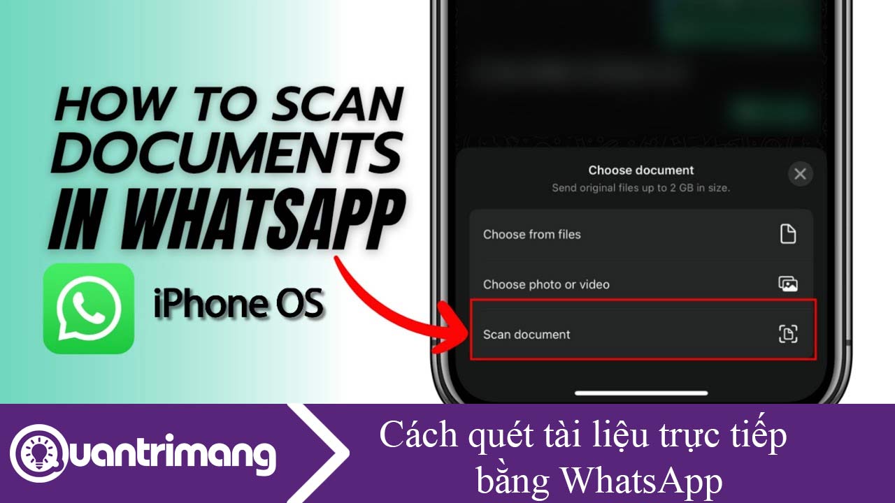Cách quét tài liệu trực tiếp bằng WhatsApp