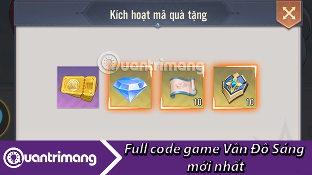Tổng hợp các giftcode Vân Đô Sáng mới nhất và cách đổi code lấy thưởng