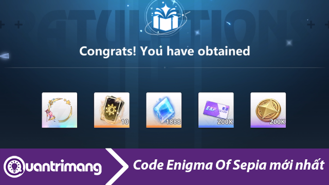 Enigma Of Sepia | Full giftcode mới nhất và hướng dẫn đổi code
